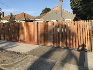 Merbau gate and fence