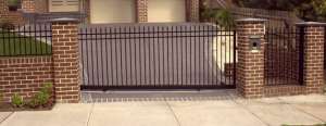 Custom Built fences 1.2m High steel driveway sliding gate