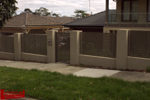 Rendered Fence and Steel with Swinging Gate 02