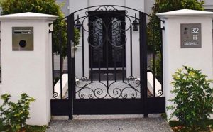 simple black stylish design fence